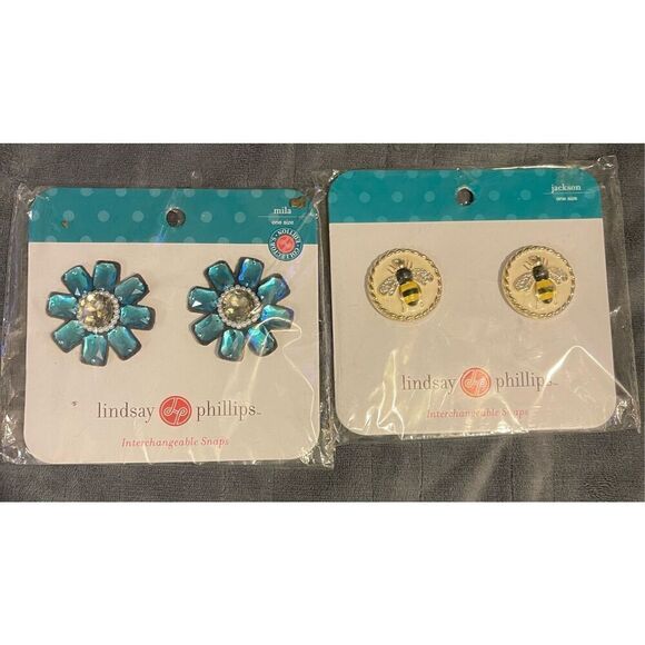 Lindsay Phillips New Two Sets Interchangeable Snaps One Size Jackson and Mila - Picture 1 of 4